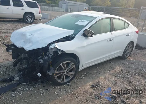 2017 Hyundai Elantra Limited z USA, uszkodzony, nr VIN 5NPD84LFXHH023754